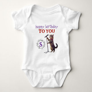 Body Para Bebê Body de Bebê Gato de Aniversário Fofo