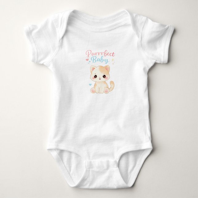 Body Para Bebê Body de Bebê Gato Perfeito (Frente)