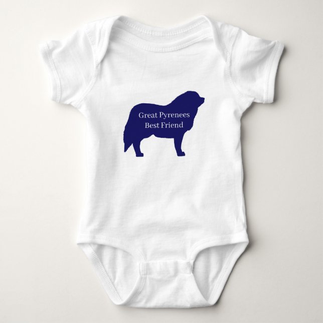 Body Para Bebê Body de bebê Great Pyrenees (Frente)