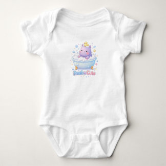 Body Para Bebê Body de Bebê Hipopótamo Fresco & Fofo