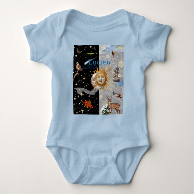 Body Para Bebê Body de Bebê Inverno Cósmico (Frente)