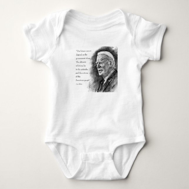 Body Para Bebê Body de Bebê Joe Biden & Citação (Frente)