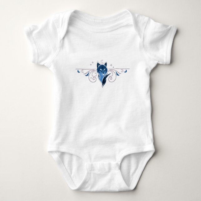 Body Para Bebê Body de Bebê Lobo Azul (Frente)