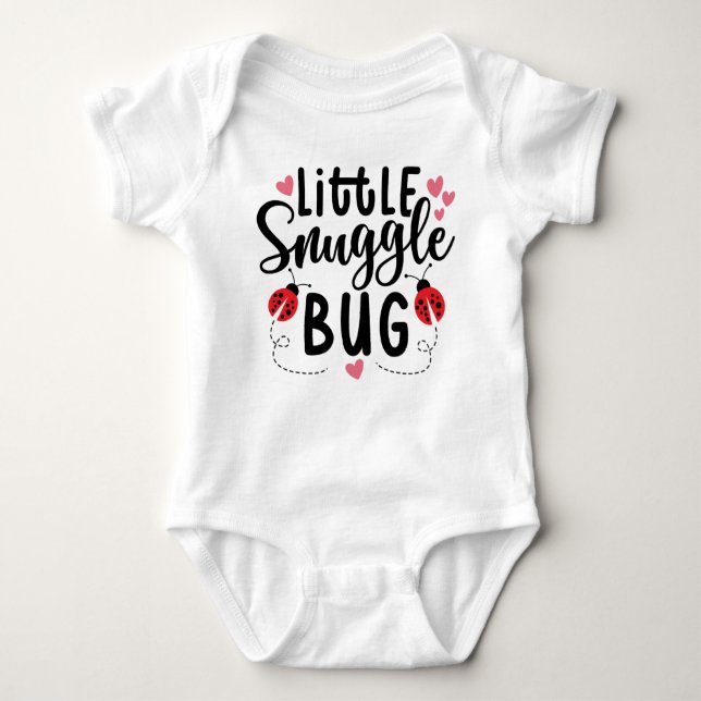 Body Para Bebê Body de Bebê Manga Curta Little Snuggle Bug (Frente)