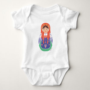 Body Para Bebê Body de Bebê Matryoshka Portuguesa