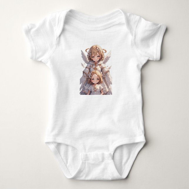 Body Para Bebê Body de Bebê Menina Anjo da Guarda (Frente)