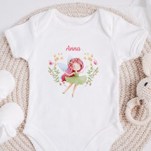 Body de Bebê Menina Fada Aquarela Personalizado 