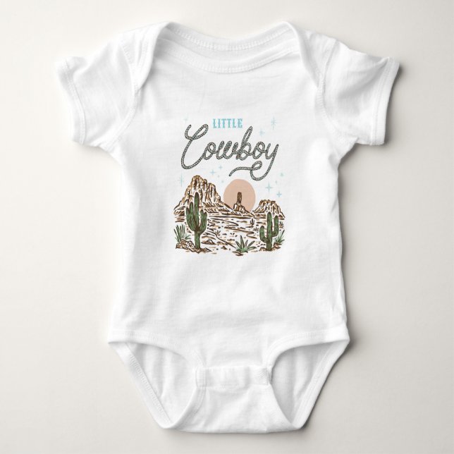 Body Para Bebê Body de Bebê Menino Caubói Western (Frente)