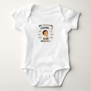 Body Para Bebê Body de Bebê Menino Fofo Carregando Multilíngue...