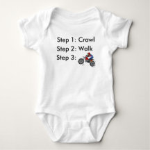 Body de Bebê Motocross Crawl Walk Dirt Bike