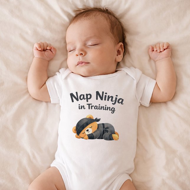 Body Para Bebê Body de Bebê Ninja da Soneca Divertido (Criador carregado)