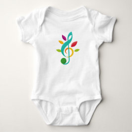 Body Para Bebê Body de Bebê Nota Musical Colorida – Inspiração na