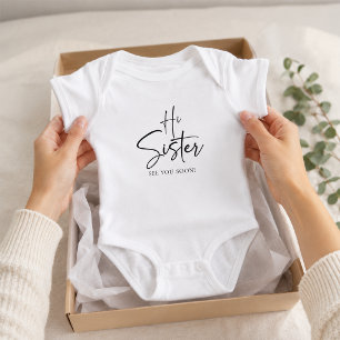 Body Para Bebê Body de Bebê Olá Irmã