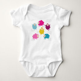 Body Para Bebê Body de Bebê Ovelha Feliz Colorido
