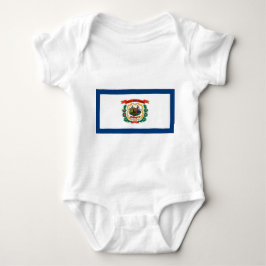 Body Para Bebê Body de bebê patriótico com a bandeira da Virgínia