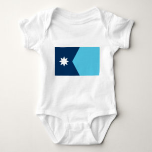 Body Para Bebê Body de bebê patriótico com a bandeira de Minnesot