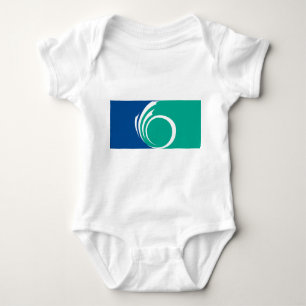 Body Para Bebê Body de bebê patriótico com a bandeira de Ottawa