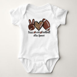 Body Para Bebê Body de Bebê Paz, Amor, Futebol