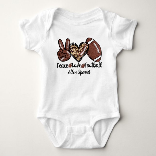 Body Para Bebê Body de Bebê Paz, Amor, Futebol (Frente)