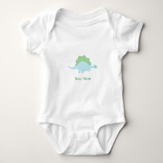 Body Para Bebê Body de bebê personalizado com pequeno dinossauro (Frente)