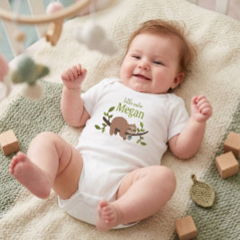 Body Para Bebê Body de Bebê Personalizado do Bicho-Preguiça de De