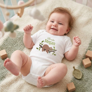 Body Para Bebê Body de Bebê Personalizado do Bicho-Preguiça de De