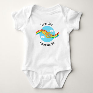 Body Para Bebê Body de Bebê Personalizado Futuro Trompista Trompa