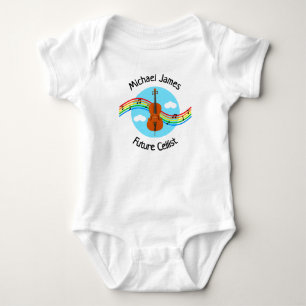 Body Para Bebê Body de Bebê Personalizado 'Futuro Violoncelista'