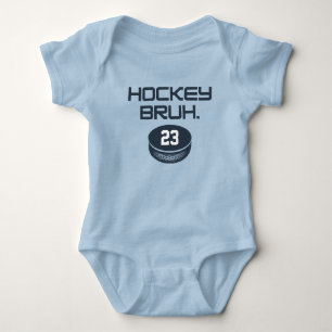 Body Para Bebê Body de Bebê Personalizado Hockey Bruh Baby