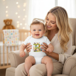 Body Para Bebê Body de Bebê Personalizado Inicial R Animais da Se