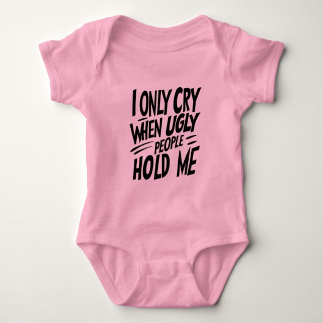 Body Para Bebê Body de Bebê Pessoas Feias (Frente)