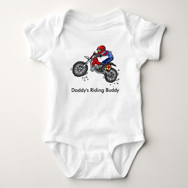 Body Para Bebê Body de Bebê Presente de Moto Cross (Frente)