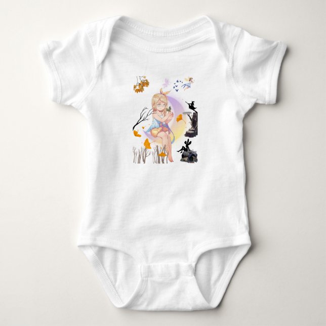 Body Para Bebê Body de Bebê Princesa Fada Anime (Frente)