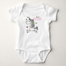 Body Para Bebê Body de Jersey Bebê Ser Um Unicórnio