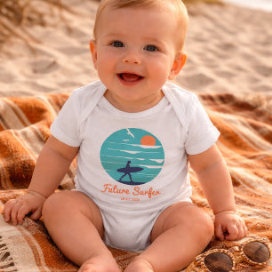 Body Para Bebê Body Futuro Bebê Surfista Retro Costeiro
