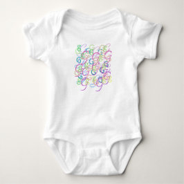 Body Para Bebê Body "G" Confetes de Letras Bebê