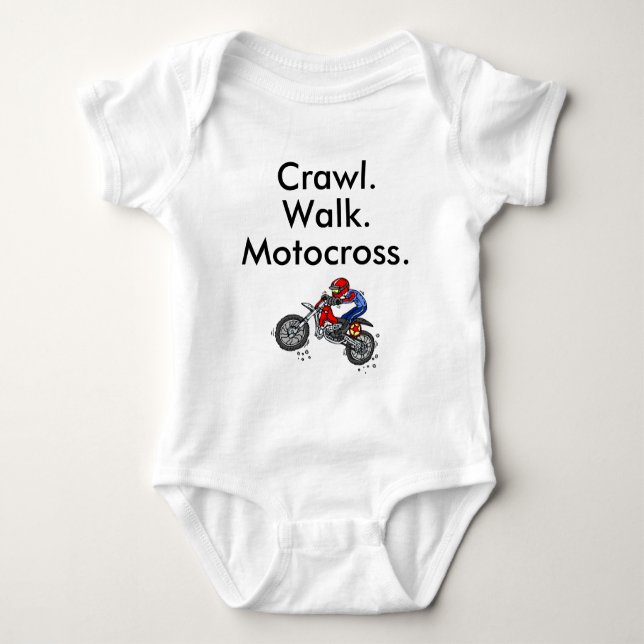 Body Para Bebê Body Infantil Crawl Walk Motocross (Frente)