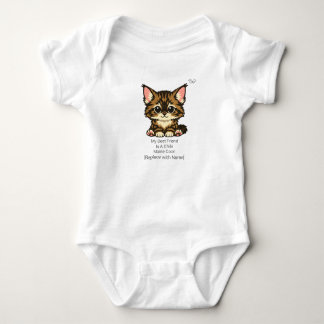 Body Para Bebê Body Infantil de Bebê Chibi Maine Coon Fofo
