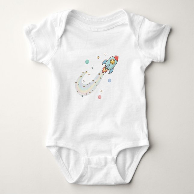 Body Para Bebê Body Infantil de Bebê Foguete Espacial Fofo – Galá (Frente)