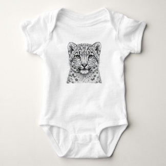 Body Para Bebê Body Infantil de Bebê Leopardo-da-Nevada Adorável