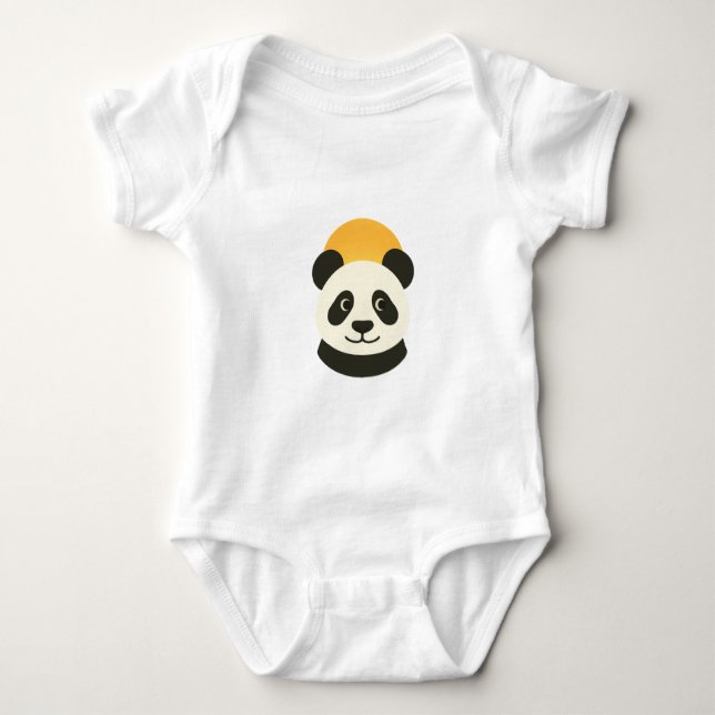 Body Para Bebê Body Infantil de Bebê Panda Fofo (Frente)