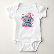 Body Infantil Elefante Bebê Fofo