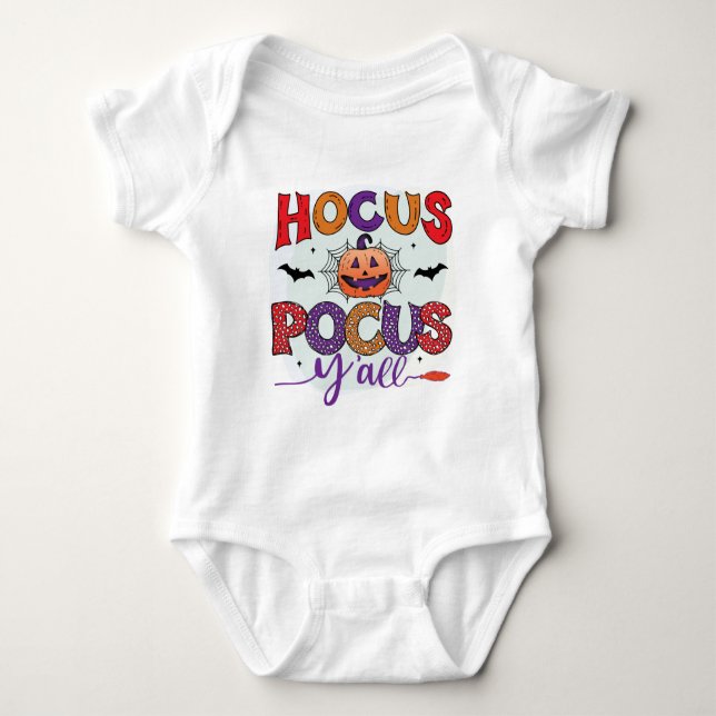 Body Para Bebê Body Infantil Hocus Pocus Y'All Baby (Frente)