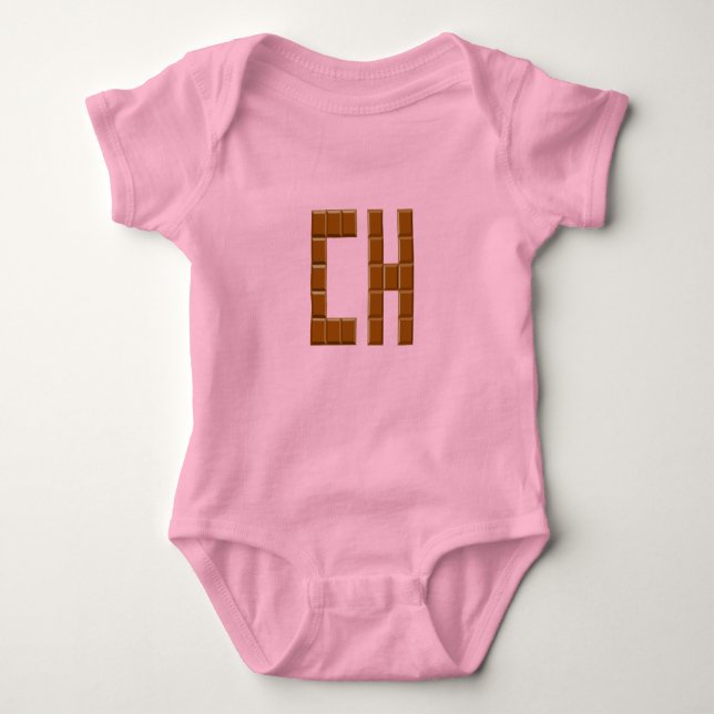 Body Para Bebê Body jersey rose CHOCOLAT SUISSE  (Frente)