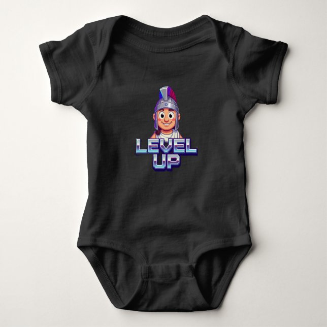 Body Para Bebê Body "Level Up!" - Bebê Gamer (Frente)