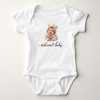 Body Para Bebê Body Personalizado com Foto Bem-Vindo Bebê