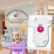 Body Personalizado de Bebê com Beija-flor