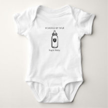 Body Powered by Milk Super Bebê Engraçado