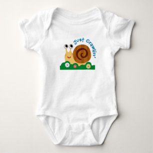 Body Para Bebê Body Romper de Bebê Gráfico de Caracol, Fofo de Pr
