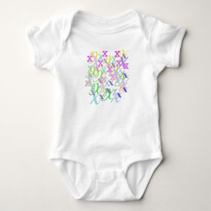 Body Para Bebê Body Romper "X" Bebê Confetes de Letras